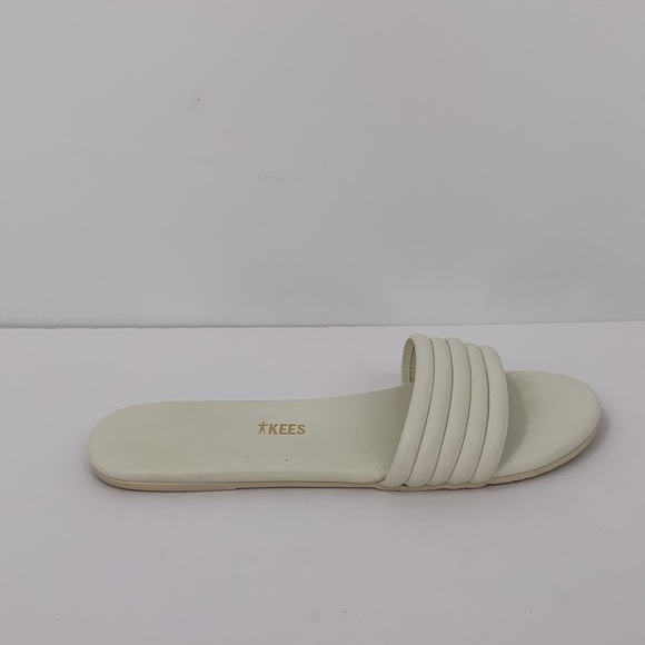 TKEES Serena flat slide sandal shoe cream ivory white straps 7 - Picture 5 of 6
